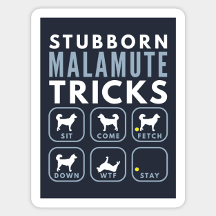 Stubborn Alaskan Malamute Tricks - Dog Training Sticker